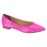 Vizzano 1206-200 Pointy Toe Flat in Pink Neon Croc
