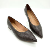 Vizzano 1206-200 Pointy Toe Flat in Cocoa Croc