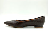 Vizzano 1206-200 Pointy Toe Flat in Cocoa Croc