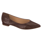 Vizzano 1206-200 Pointy Toe Flat in Cocoa Croc