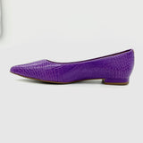 Vizzano 1206-200 Pointy Toe Flat in Violet Croc