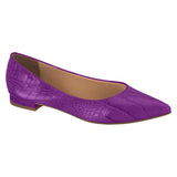 Vizzano 1206-200 Pointy Toe Flat in Violet Croc