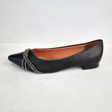 Vizzano 1206-283 Pointy Toe Flat in Black Napa