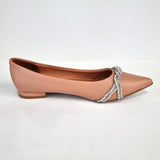 Vizzano 1206-283 Pointy Toe Flat in Nude Napa