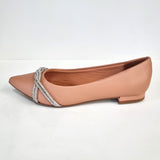 Vizzano 1206-283 Pointy Toe Flat in Nude Napa