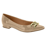 Vizzano 1206-289 Pointy Toe Flat in Beige Patent