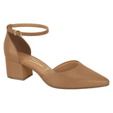 Vizzano 1220-317 Block Heel Ankle Strap Pump in Camel Napa