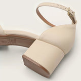 Vizzano 1220-317 Block Heel Ankle Strap Pump in Cream Napa