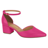 Vizzano 1220-317 Block Heel Ankle Strap Pump in Pink Napa