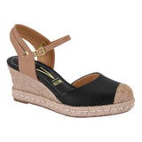 Vizzano 1277-1024 Espadrille Wedge in Black/Nude