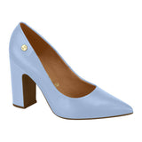 Vizzano 1285-400 Block Heel Pointy Toe Pump in Jeans Napa