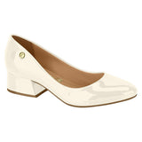 Vizzano 1346-100 Low Heel Pump in Off White Patent