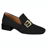 Vizzano 1445-102 Square Toe Loafer in Black Napa