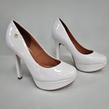 Vizzano 1830-501 Platform Pump in White Patent