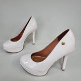 Vizzano 1830-501 Platform Pump in White Patent