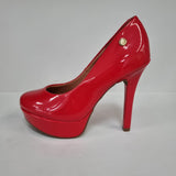 Vizzano 1830-501 Platform Pump in Red Patent