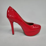 Vizzano 1830-501 Platform Pump in Red Patent