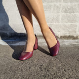 Beira Rio 4304-100 Block Heel Pump in Wine Napa