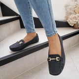 Modare 7035-641 Classic Flat Moccasin in Black Napa