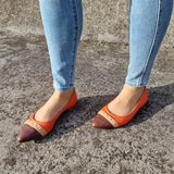 Modare 7334-238 Pointy Toe Flat in Cinnamon Napa