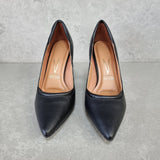 Vizzano 1184-1169 Pointy Toe Pump in Black Napa