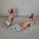 Vizzano 6262-1207 Block Heel Sandal in Silver