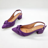 Vizzano 1220-358 Block Heel Slingback Pump in Violet