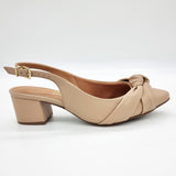 Vizzano 1220-358 Block Heel Slingback Pump in Beige