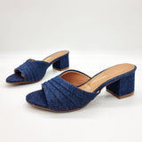 Vizzano 6291-1153 Block Heel Slip-on Sandal in Dark Jeans