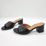 Vizzano 6291-1153 Block Heel Slip-on Sandal in Black