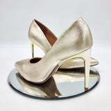 Vizzano 1344-200 Pointy Toe Pump in Champagne Metal