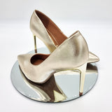 Vizzano 1344-200 Pointy Toe Pump in Champagne Metal