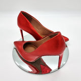 Vizzano 1344-200 Pointy Toe Pump in Red Metal