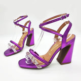 Vizzano 6403-417 Block Heel Sandal in Purple Metal