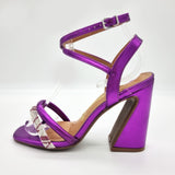 Vizzano 6403-417 Block Heel Sandal in Purple Metal