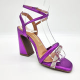 Vizzano 6403-417 Block Heel Sandal in Purple Metal