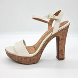 Vizzano 6292-300 High Heel Platform Sandal in Off White Napa