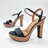 Vizzano 6292-300 High Heel Platform Sandal in Black Napa