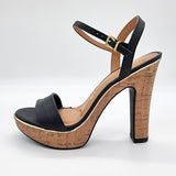 Vizzano 6292-300 High Heel Platform Sandal in Black Napa