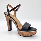 Vizzano 6292-300 High Heel Platform Sandal in Black Napa