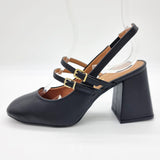 Vizzano 1391-110 Block Heel Mary Jane Slingback Pump in Black