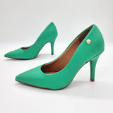 Vizzano 1184-1101 Pointy Toe Pump in Green Pine Napa