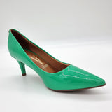 Vizzano 1185-702 Pointy Toe Pump in Green Pine Patent