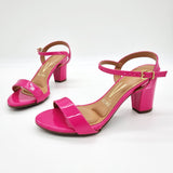 Vizzano 6262-474 Block Heel Sandal in Pink Patent