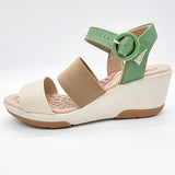 Modare 7182-104 Wedge Sandal in Green