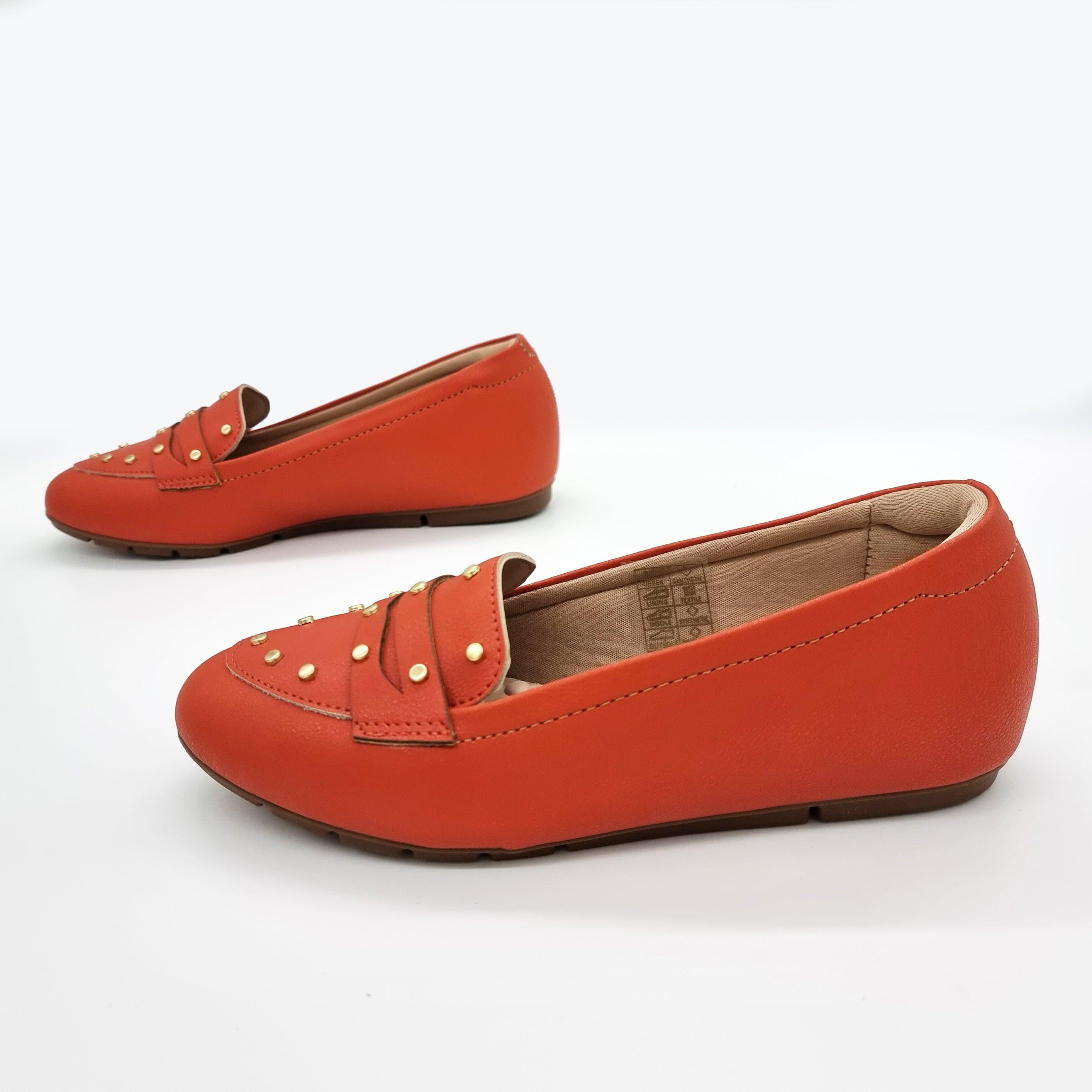 Modare 7385 104 Round Toe Flat Loafer in Cinnamon Napa