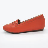 Modare 7385-104 Round Toe Flat Loafer in Cinnamon Napa