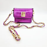 Vizzano 10047-1 Shoulder Bag in Purple Napa Metal