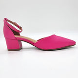 Vizzano 1220-317 Block Heel Ankle Strap Pump in Pink Napa