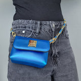 Vizzano 10047-1 Shoulder Bag in Cobalt Blue Napa Metal